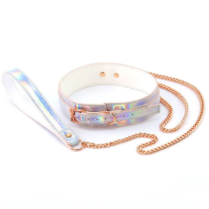 Cosmo Bondage Holographic Collar and Leash NS Novelties Couples