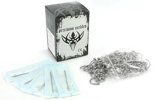Couples 100 Sterile Needles and 100 Circular Barbells Piercing Kit Pierced Tools Couples 100 Sterile Needles and 100 Circular Barbells Piercing Kit Pierced Tools