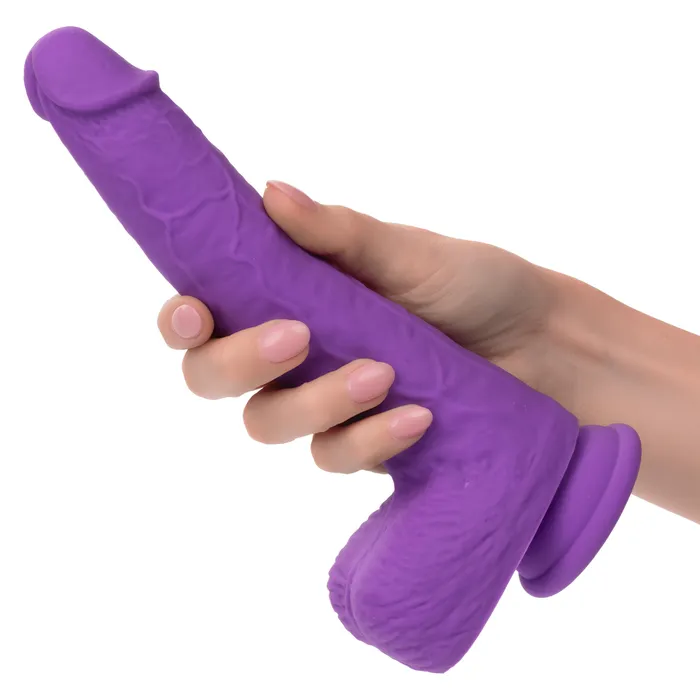 Dildos CalExotics Silicone Stud Gyrating Thrusting 95 Inch Purple Dildo