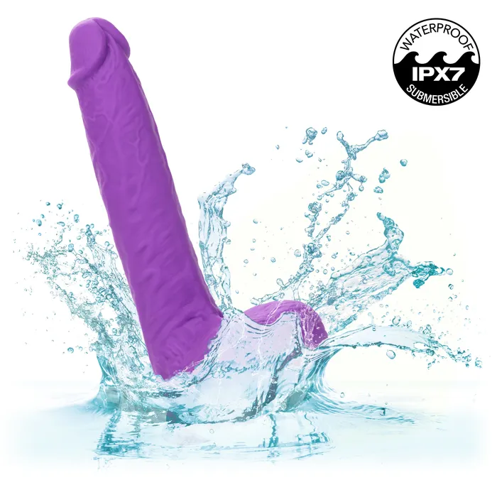 Dildos CalExotics Silicone Stud Gyrating Thrusting 95 Inch Purple Dildo