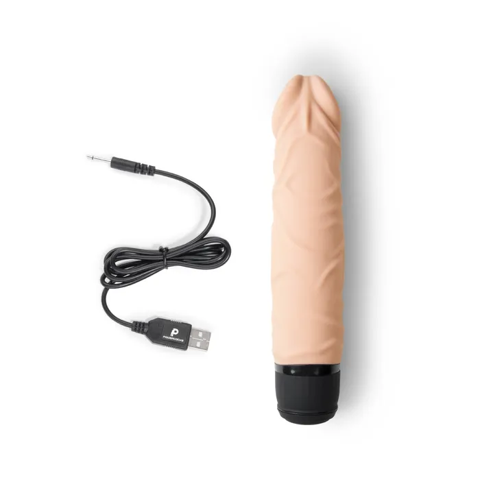 Dildos Electric Eel Inc Powercocks 65 Inch Realistic Vibrating Dildo Vanilla