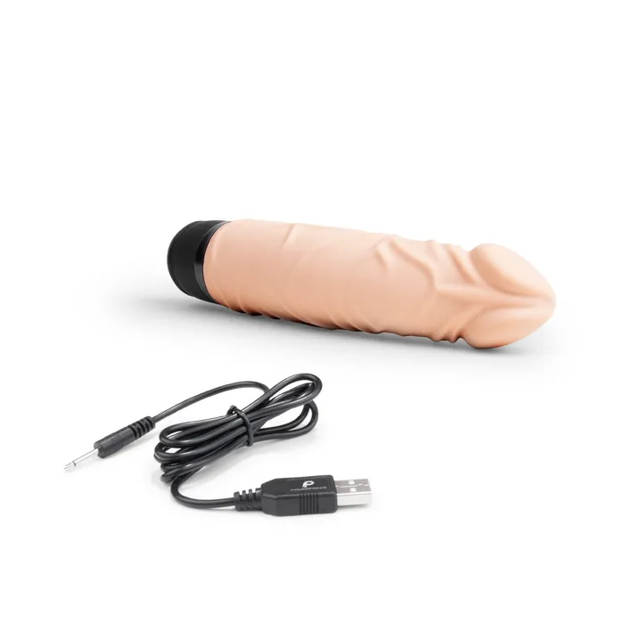 Dildos Electric Eel Inc Powercocks 65 Inch Realistic Vibrating Dildo Vanilla