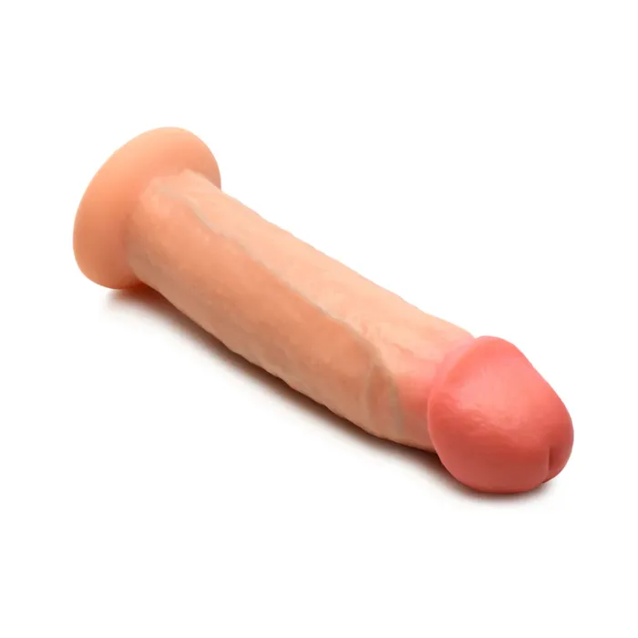 Dildos Jock Real Skin 85 Inch Silicone Suction Cup Dildo Vanilla XR Brands