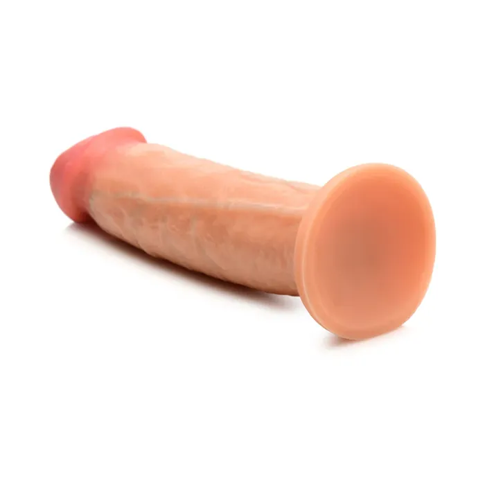 Dildos Jock Real Skin 85 Inch Silicone Suction Cup Dildo Vanilla XR Brands