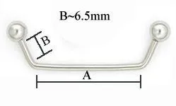 Dildos Painful Pleasures 12g 80 Stainless Steel Surface Barbell