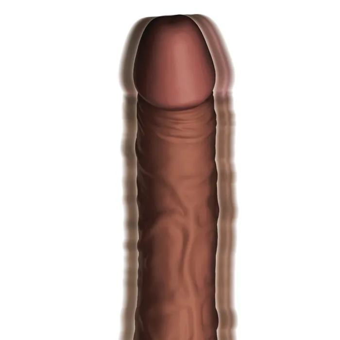 Dildos Pipedream Products King Cock Plus 75 Inch Thrusting Heating Cock with Balls Chocolate