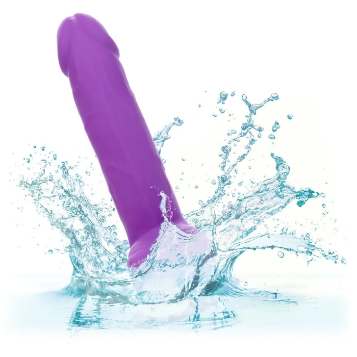 Dildos Silicone Stud 8 Inch Suction Cup Dildo Purple CalExotics