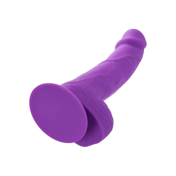 Dildos Silicone Stud 8 Inch Suction Cup Dildo Purple CalExotics