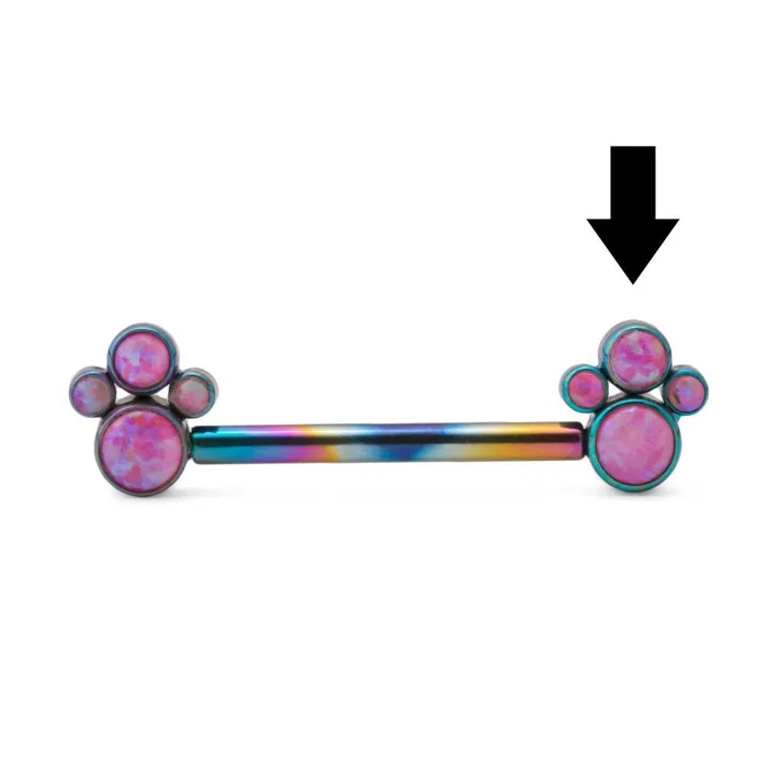 Dildos Tilum 14g12g Opal Cluster Titanium Top Internally Threaded at the Right Price Per 1 Tilum