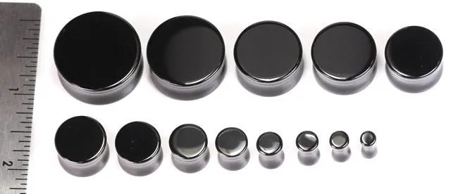 Double Flare Black Agate Stone Plug Price Per Pair Painful Pleasures Anal