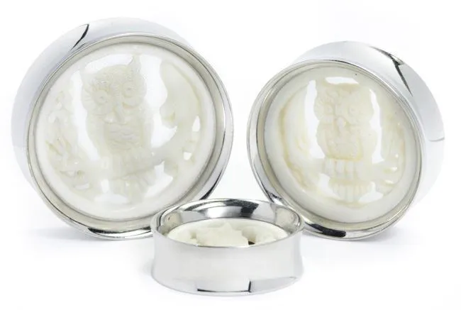 Elementals Organics Male Sex Toys OWL Perching SYNTHESIS PLUGS Steel and Bone Meet 22mm 34mm Price Per 1 Elementals Organics Male Sex Toys OWL Perching SYNTHESIS PLUGS Steel and Bone Meet 22mm 34mm Price Per 1