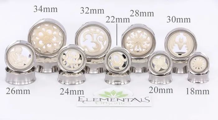 Elementals Organics Male Sex Toys OWL Perching SYNTHESIS PLUGS Steel and Bone Meet 22mm 34mm Price Per 1