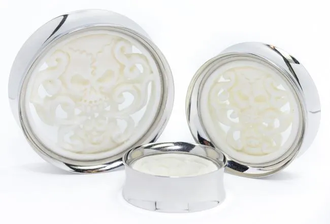 Elementals Organics Male Sex Toys Skull SYNTHESIS PLUGS Steel and Bone Meet 20mm 34mm Price Per 1 Elementals Organics Male Sex Toys Skull SYNTHESIS PLUGS Steel and Bone Meet 20mm 34mm Price Per 1
