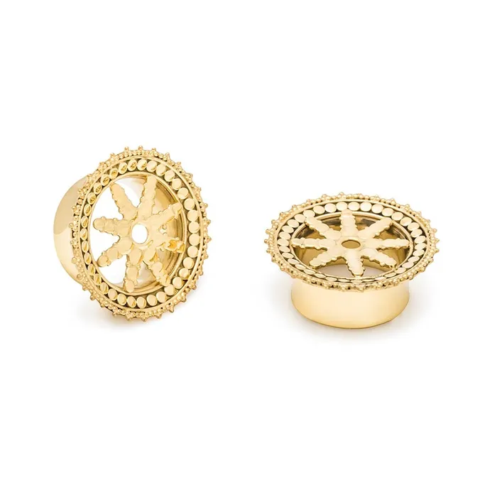 Elementals Organics Radial Starshine Yellow Gold Plated Plug Price Per 1 Anal