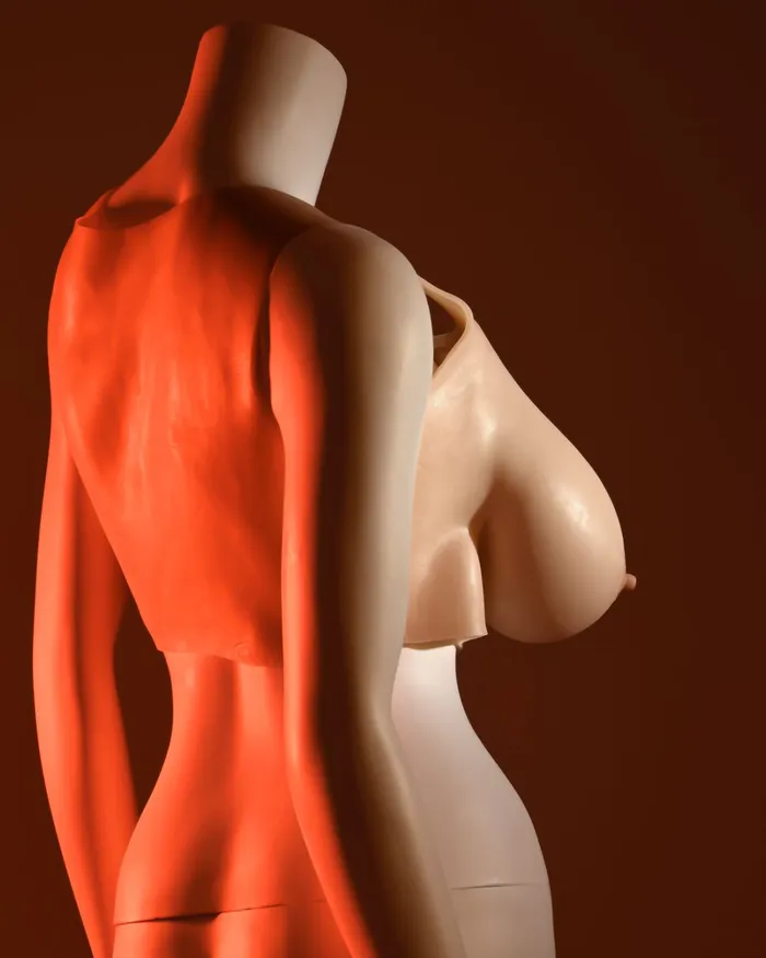 Evolved Novelties Anal Gender X Wearable Silicone E Cup Breasts Vanilla