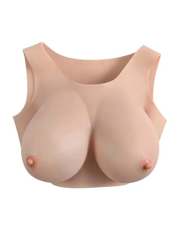 Evolved Novelties Anal Gender X Wearable Silicone E Cup Breasts Vanilla