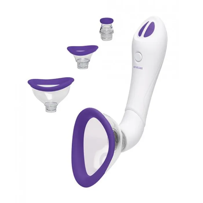 Female Sex Toys Bloom Nipple Pussy Rechargeable Pump Purple Doc Johnson