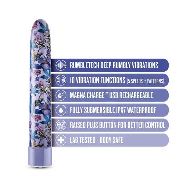 Female Sex Toys Blush Floradelic Powerful Extra Long Rechargeable Vibrator