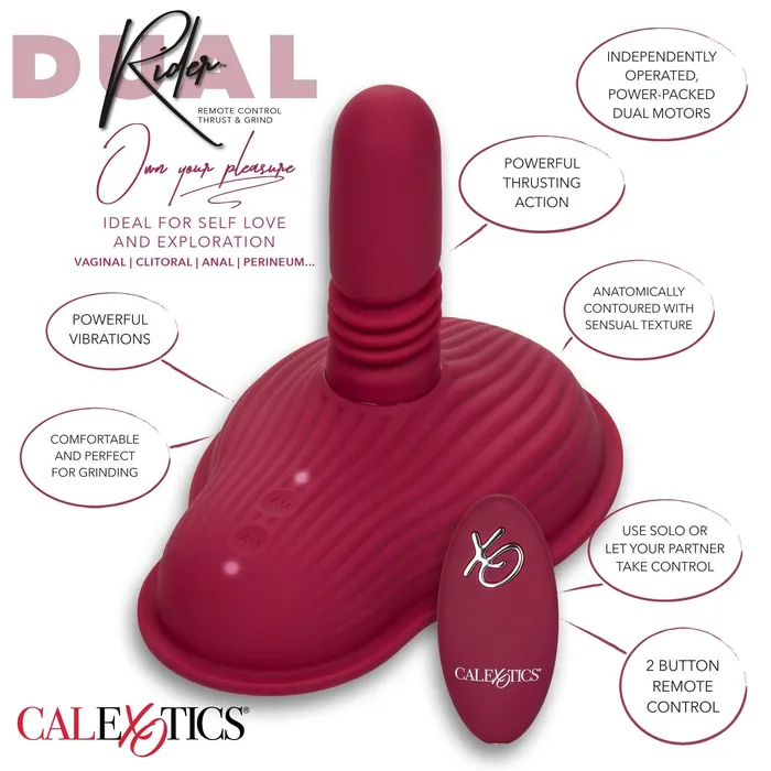 Female Sex Toys CalExotics Dual Rider Remote Control Thrust Grind Humping Vibrator
