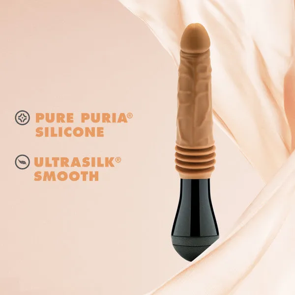 Female Sex Toys Dr Arthur Vibrating Thrusting Gyrating Realistic Silicone Dildo Caramel Blush