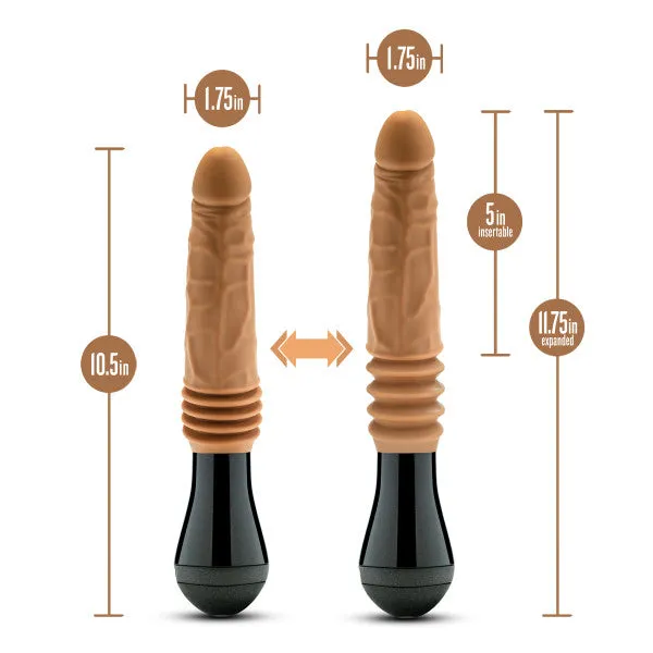 Female Sex Toys Dr Arthur Vibrating Thrusting Gyrating Realistic Silicone Dildo Caramel Blush