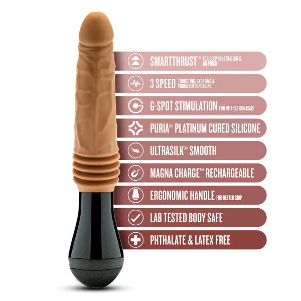Female Sex Toys Dr Arthur Vibrating Thrusting Gyrating Realistic Silicone Dildo Caramel Blush