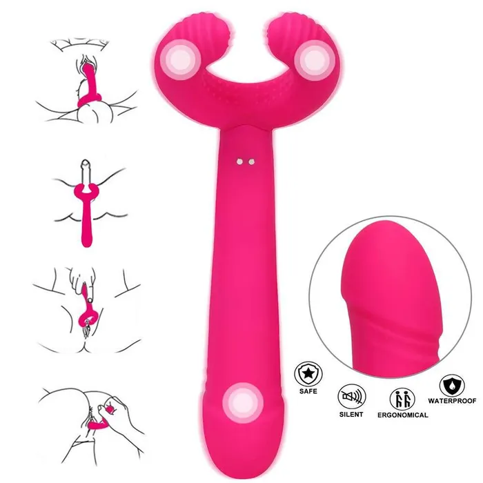 Female Sex Toys FUNMATES Mulus Ring 3 Points Vibrator for Nipples Clit