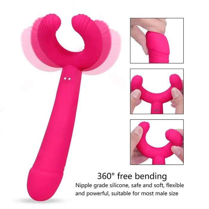 Female Sex Toys FUNMATES Mulus Ring 3 Points Vibrator for Nipples Clit