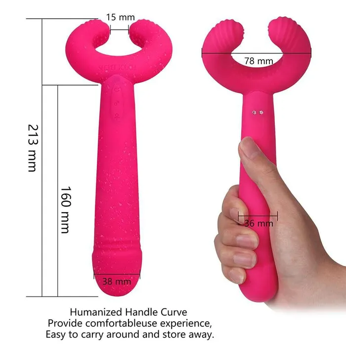 Female Sex Toys FUNMATES Mulus Ring 3 Points Vibrator for Nipples Clit