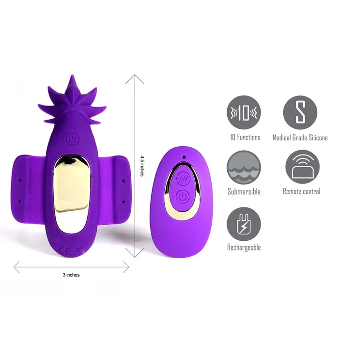 Female Sex Toys Maia Toys SATIVA 10Function Remote Control Panty Vibrator Purple 420 Series Maia Toys