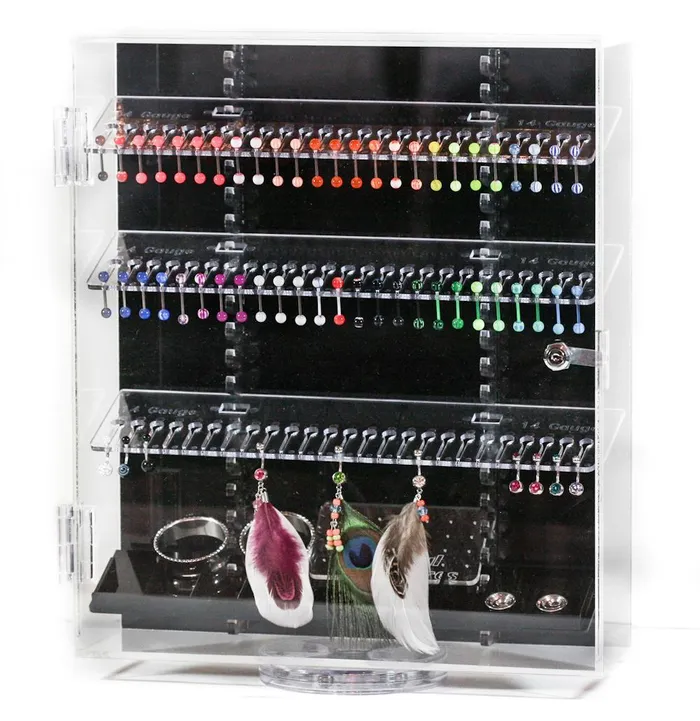 Female Sex Toys Painful Pleasures Spinning Jewelry Display 2 Single Sided Displays with 10 Display Splines