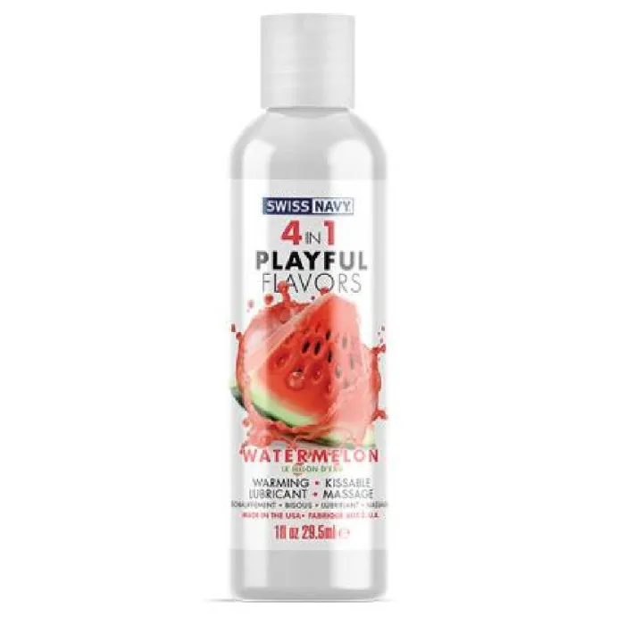 Female Sex Toys Swiss Navy Playful Flavors Watermelon 4 in 1 Warming Lubricant