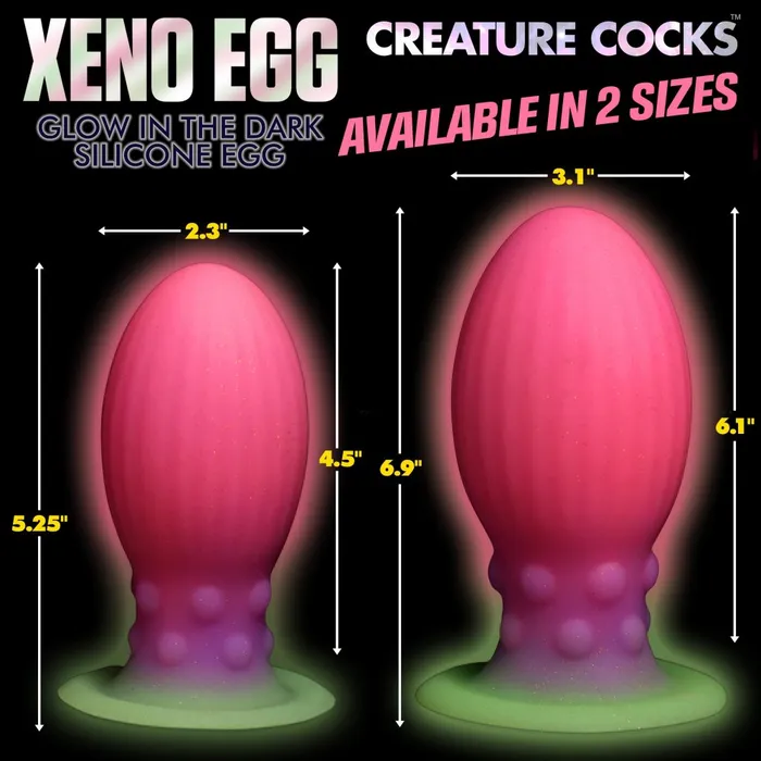 Female Sex Toys Xeno Egg Glow In The Dark Silicone Egg XR Brands