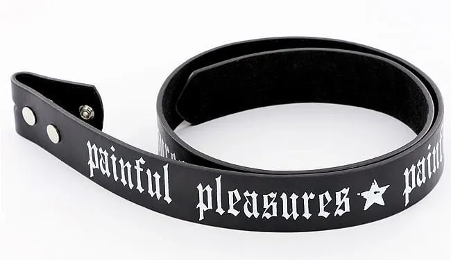 Genuine Leather Painful Pleasures Black Belt Painful Pleasures Anal