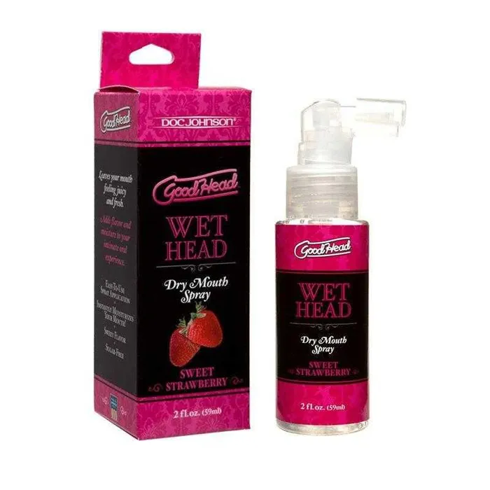 GoodHead Wet Head Dry Mouth Spray 2 oz 59 ml 5 Different Flavors Doc Johnson Enterprises Male Sex Toys