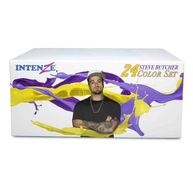Intenze Anal Steve Butcher 24 Color Set Intenze Tattoo Ink 1oz Bottles