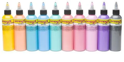 Intenze Female Sex Toys Pastel 2oz Color Set Intenze Tattoo Ink 10 Bottles