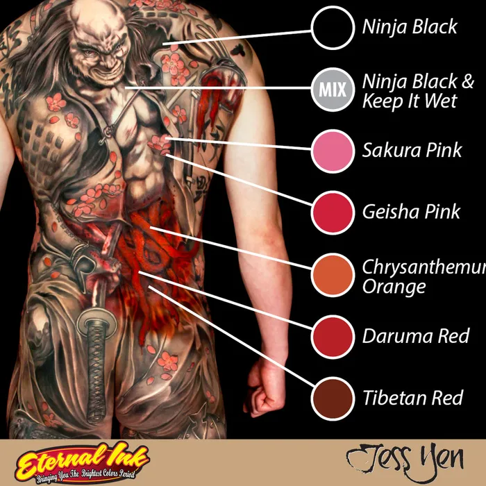 Jess Yen Signature Series Set of 22 2oz Bottles Eternal Tattoo Ink Eternal Male Sex Toys
