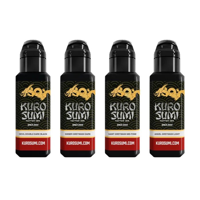 Kuro Sumi 4 Bottle Zhang Po Shading Set Kuro Sumi Tattoo Ink Pick Size Male Sex Toys