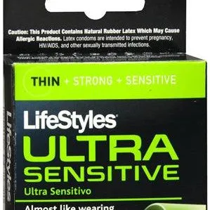 Lifestyles Condom Ultra Sensitive Lubricated 3 Pack Lifestyles Condoms Male Sex Toys Lifestyles Condom Ultra Sensitive Lubricated 3 Pack Lifestyles Condoms Male Sex Toys