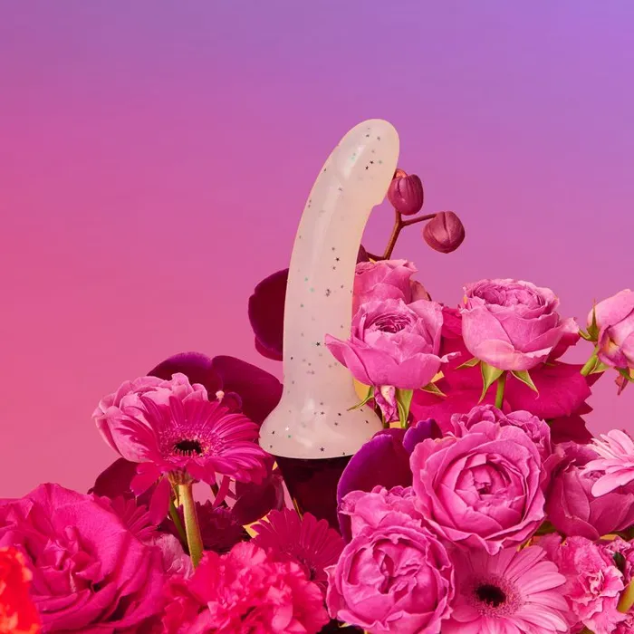 Lovely Planet Dildos Starlight Pink Glitter 7 inch Silicone Dildo