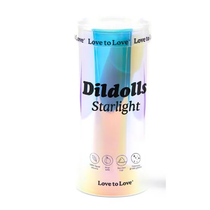 Lovely Planet Dildos Starlight Pink Glitter 7 inch Silicone Dildo