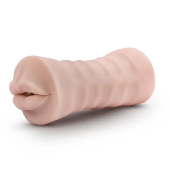 M For Men Skye Vibrating Mouth Stroker Vanilla Blush Male Sex Toys
