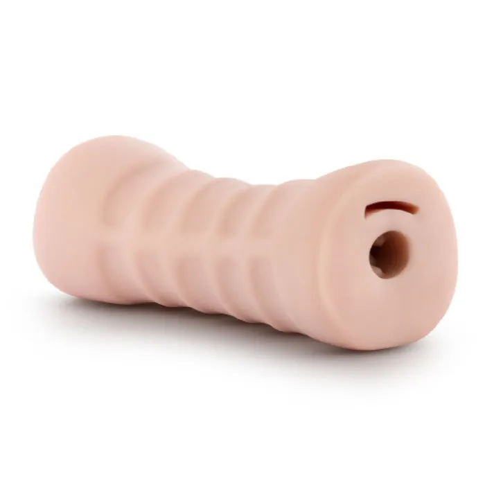 M For Men Skye Vibrating Mouth Stroker Vanilla Blush Male Sex Toys