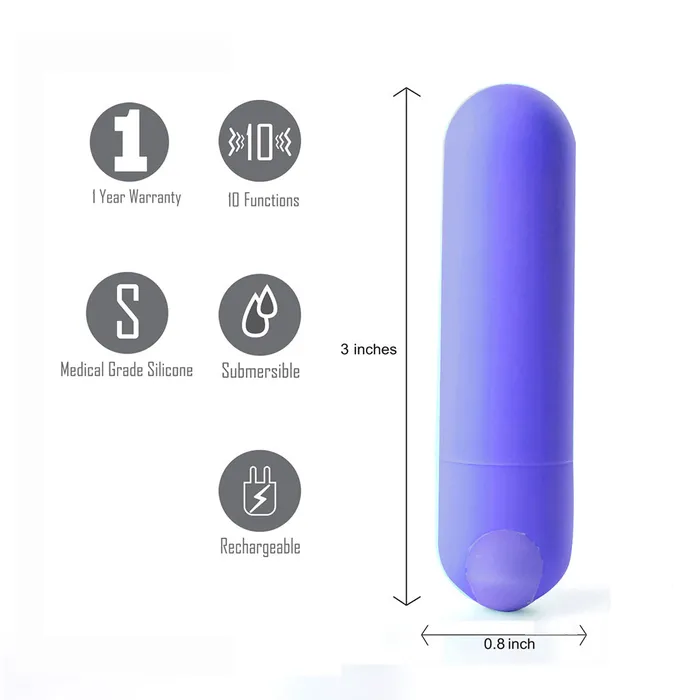Maia Toys Female Sex Toys JESSI USB Rechargeable Super Charged Mini Bullet PURPLE Maia Toys Female Sex Toys JESSI USB Rechargeable Super Charged Mini Bullet PURPLE