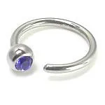 Male Sex Toys 14g 12 Steel Ring with Screw on Dark Blue Gem Ball Painful Pleasures Male Sex Toys 14g 12 Steel Ring with Screw on Dark Blue Gem Ball Painful Pleasures
