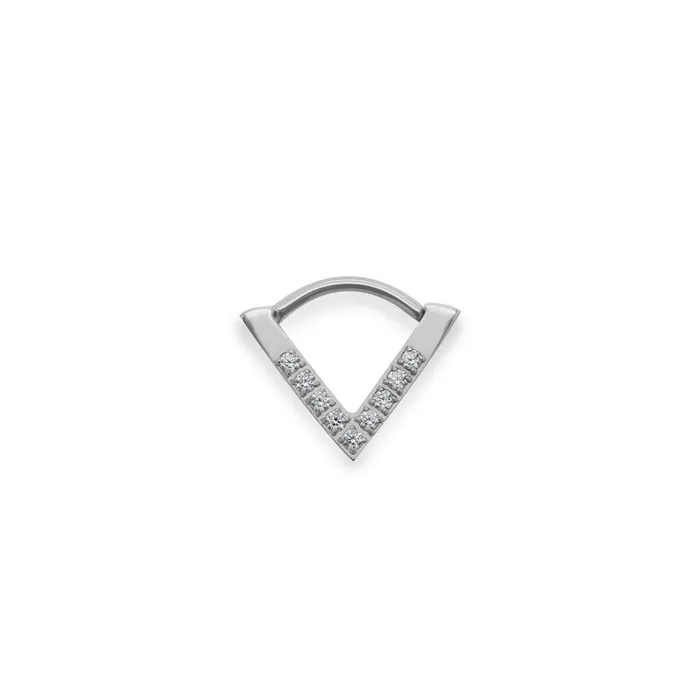 Male Sex Toys 16g VShaped Crystal Encrusted Clicker Ring Price Per 1 Painful Pleasures Male Sex Toys 16g VShaped Crystal Encrusted Clicker Ring Price Per 1 Painful Pleasures