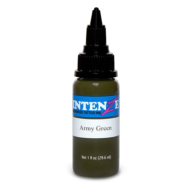 Male Sex Toys Army Green Intenze Tattoo Ink Pick Size Intenze