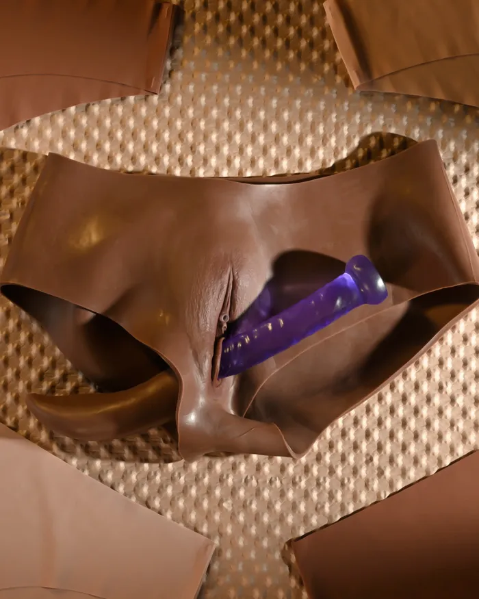 Male Sex Toys Evolved Novelties Gender X Wearable Vagina and Ass Panty Dark