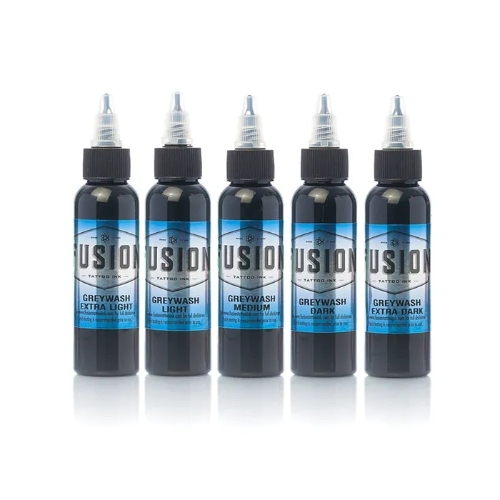 Male Sex Toys Fusion Greywash 5Pack Set Fusion Tattoo Ink Pick Size